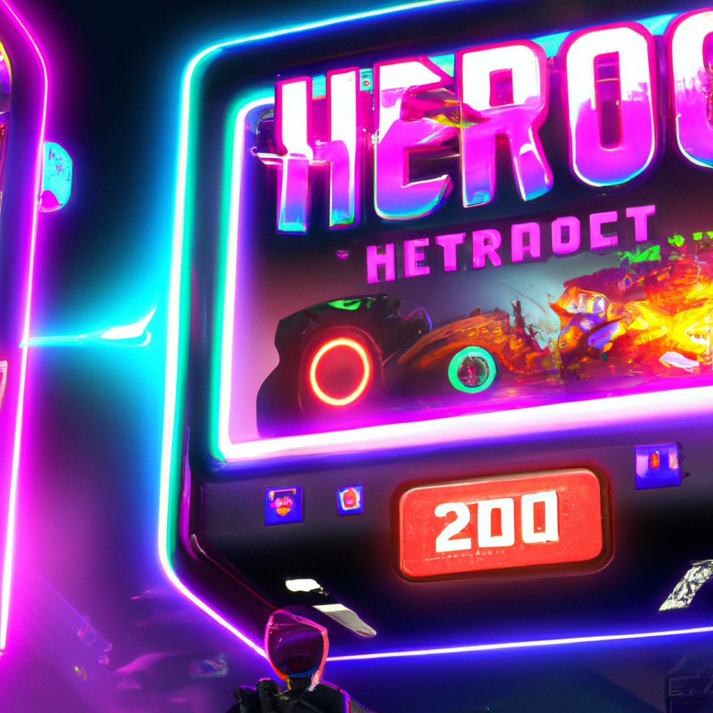 ArcadeForge hero montage: neon cabinet, HUD overlay, tiny games